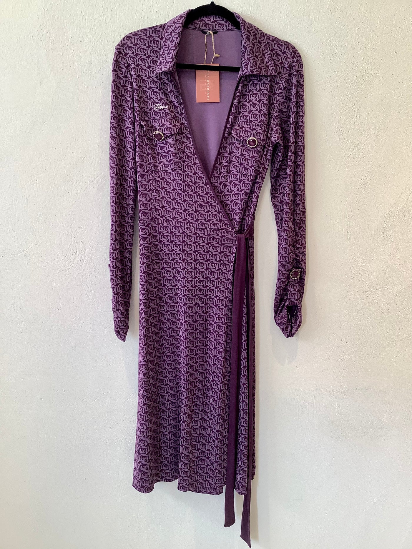 Guess Purple Wrap Dress