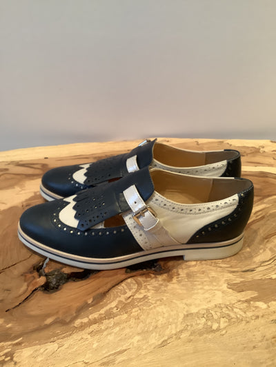Geox Navy Cream Loafer Size 5