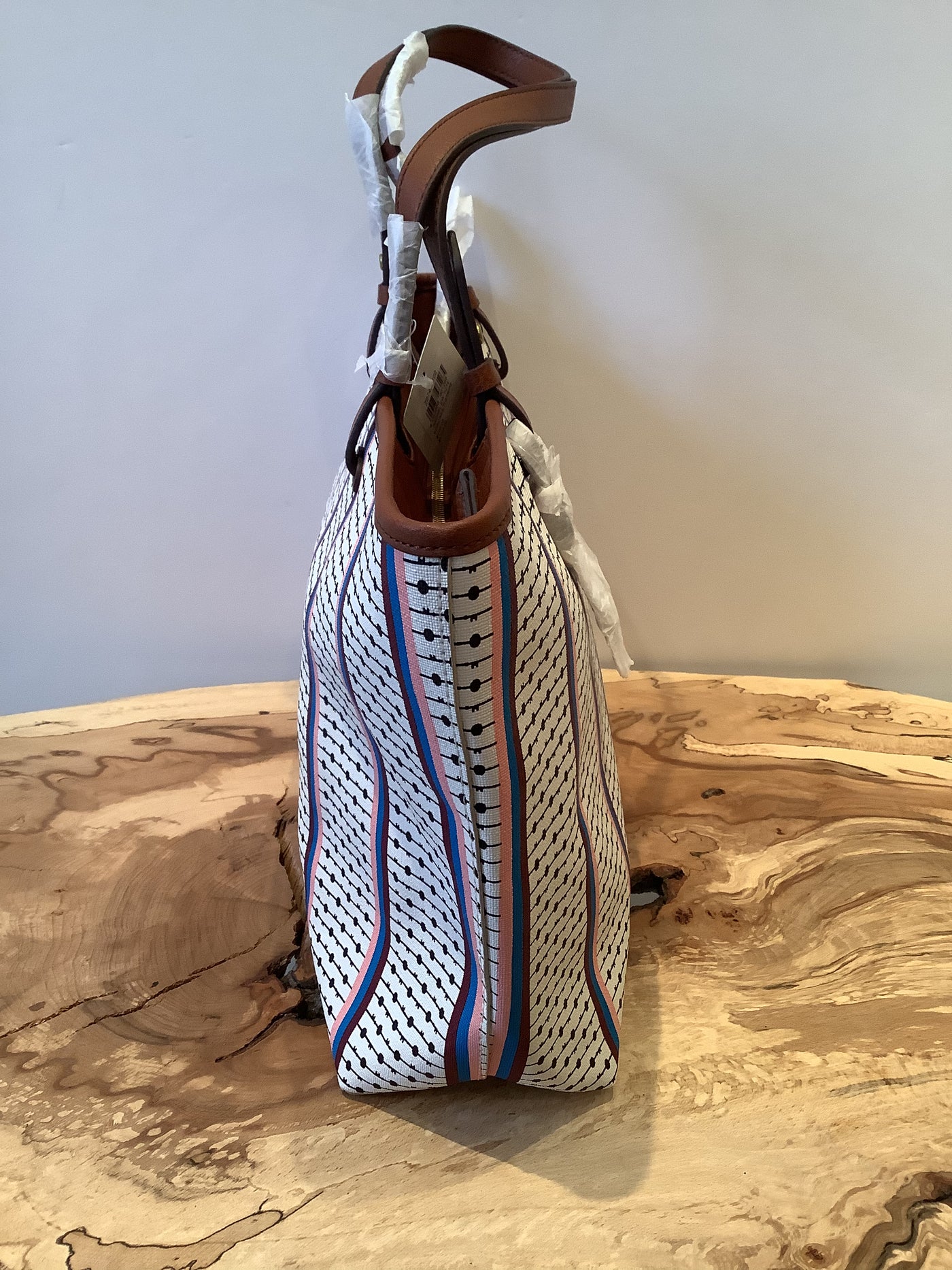 Fossil Multi Stripe Canvas Handbag New £109