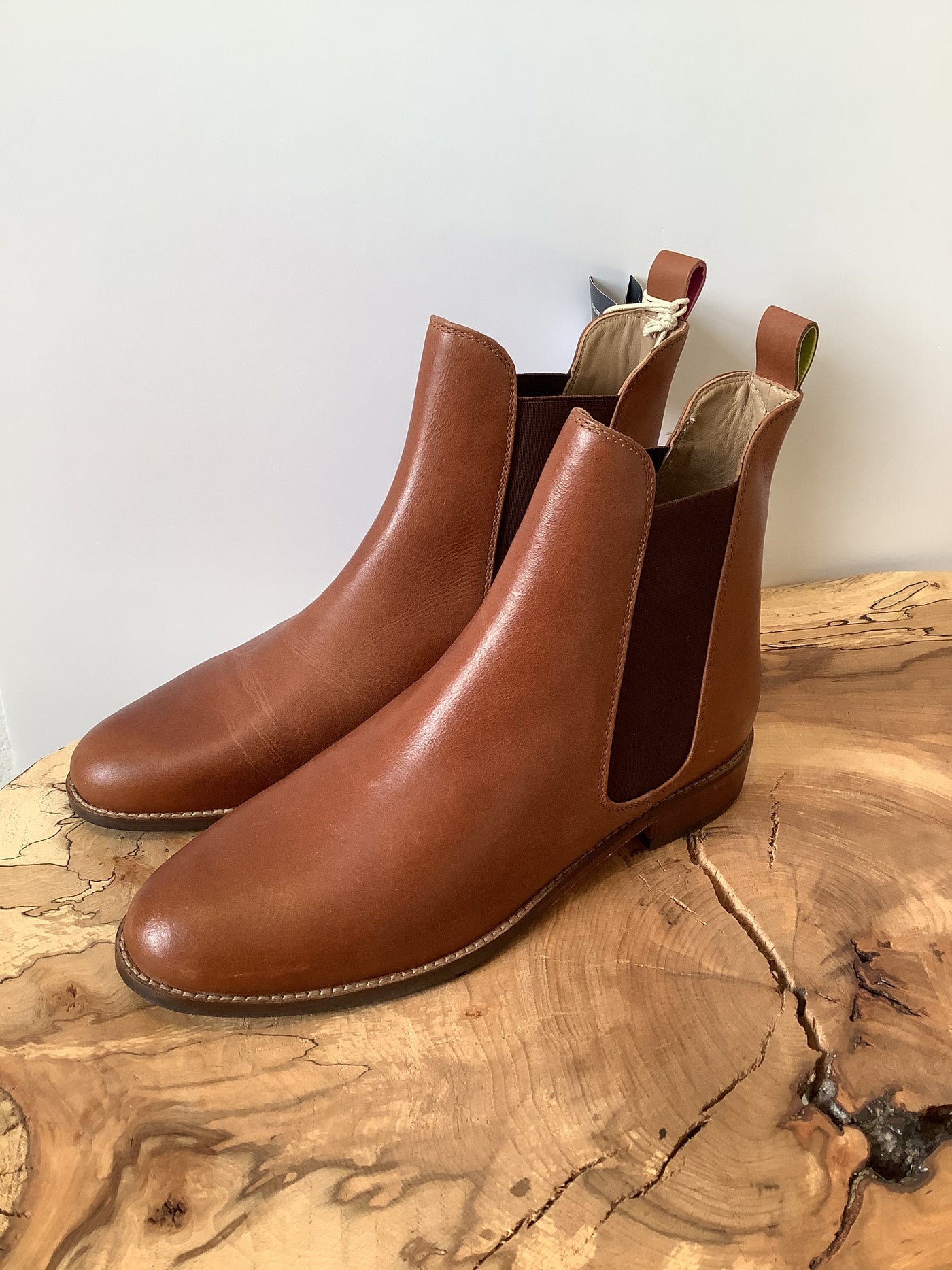Joules Tan Chelsea Boots 7 New RRP £140