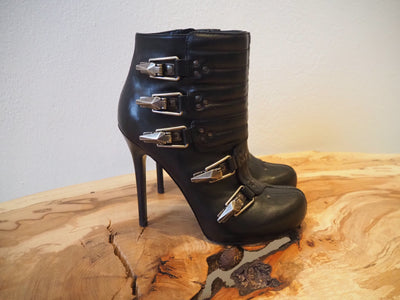 Alexander McQueen Buckle High Heel Boot Size 5