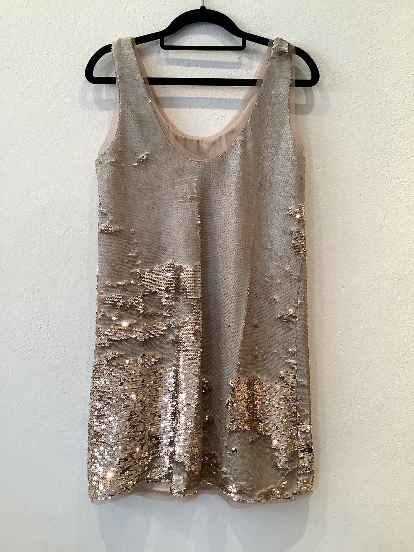 Zara Gold Sequined Dress Size S The Wardrobe Zara Gold Sequined Dress Size S The Wardrobe