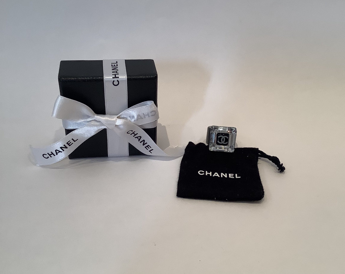 Chanel CC Black Ring