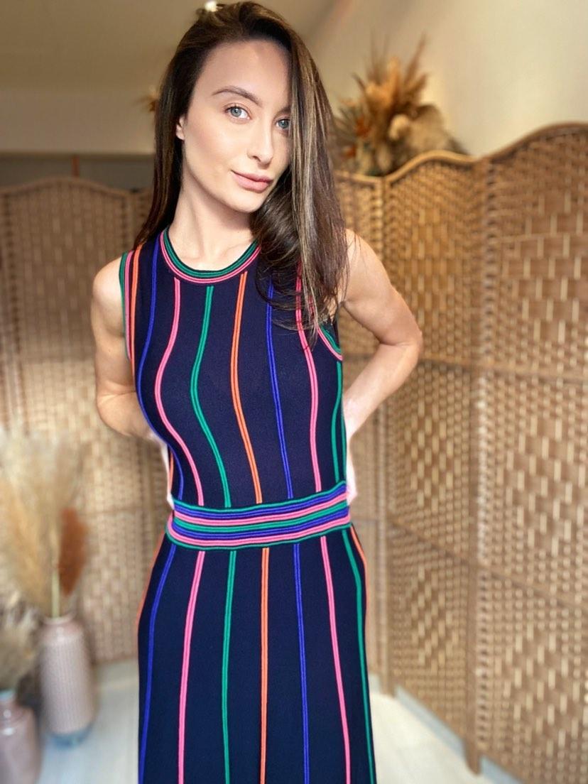 Warehouse Multi Stripe Knit Dress 12 New RRP £79 – The Wardrobe