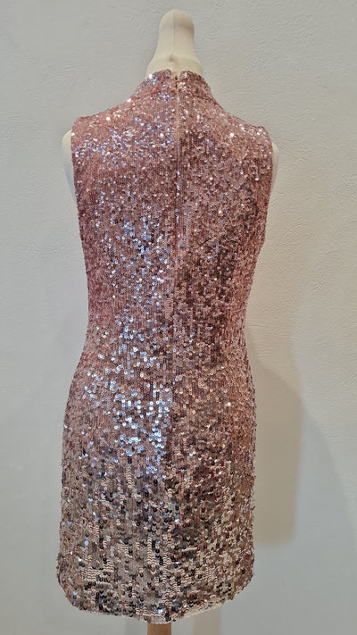 french connection sequin pink dress French Connection Link Sequin dress size 6 NWT