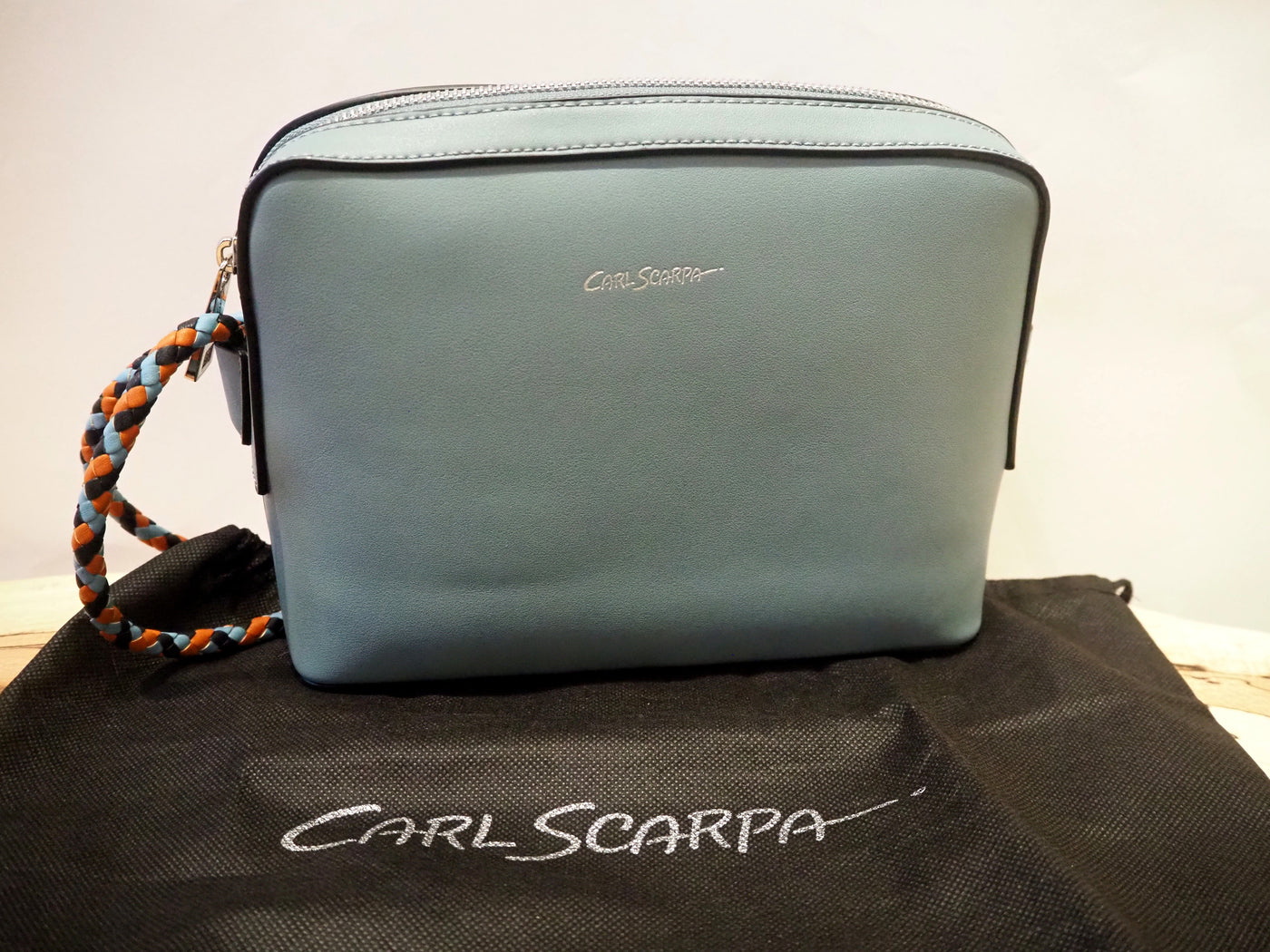 Carl Scarpa Duckegg Plaited Handle Bag