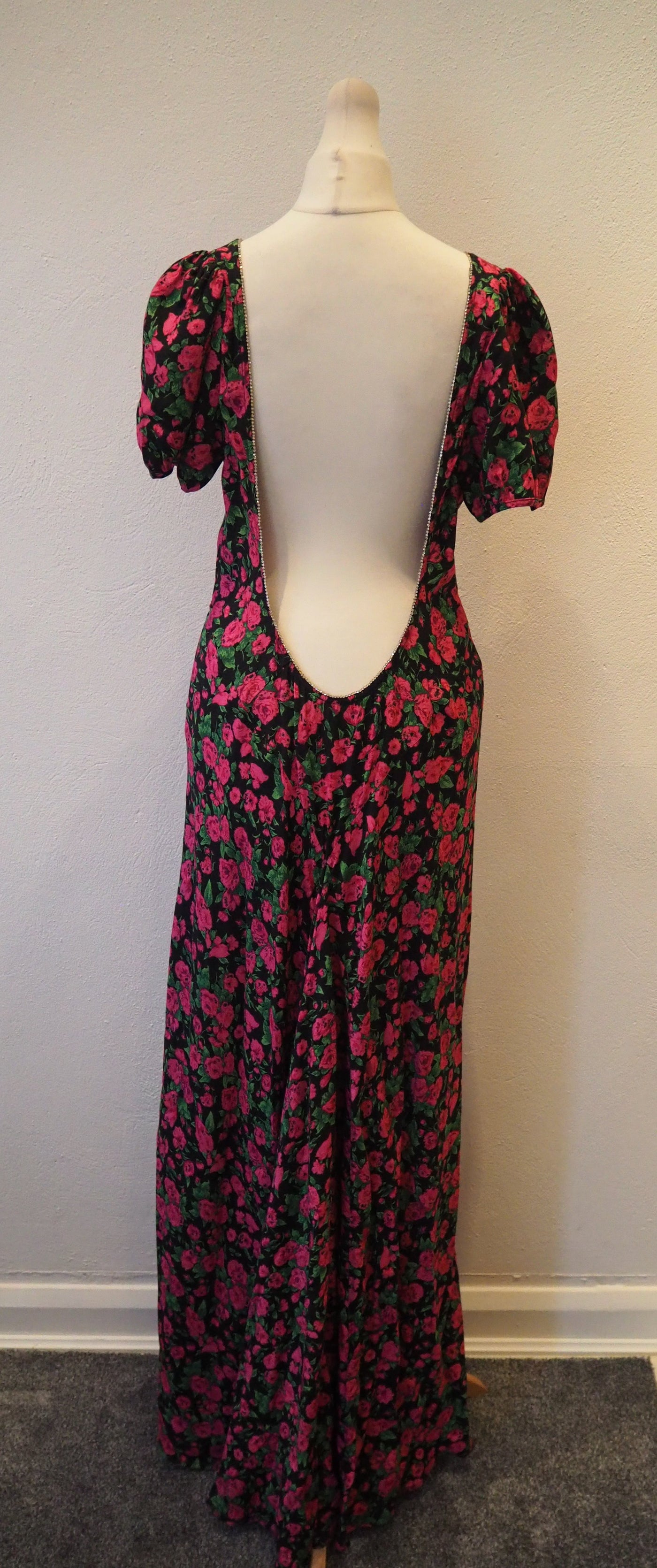 Rixo Pink Floral Backless Maxi Size 12