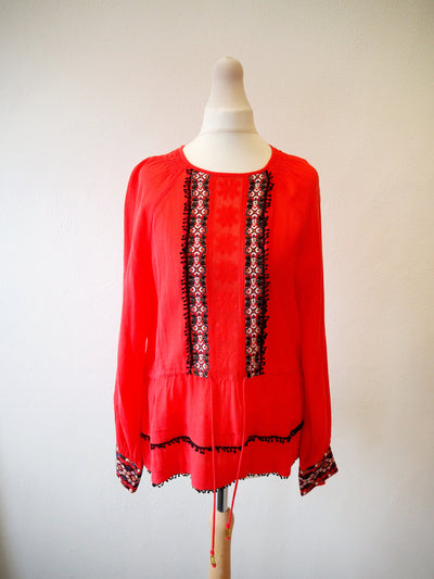 BIBA Red Embroidery Top 10