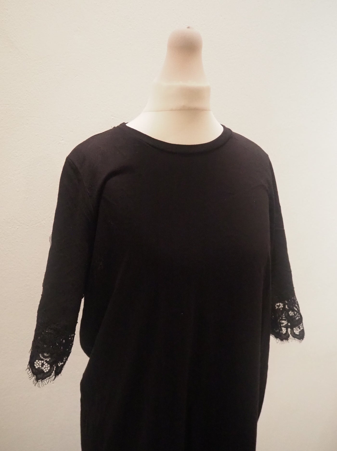 Topshop Maternity Black Lace Trim Dress 12