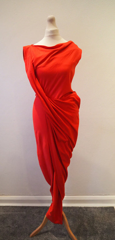 Vivienne Westwood Anglomania Long Orange Dress Size M