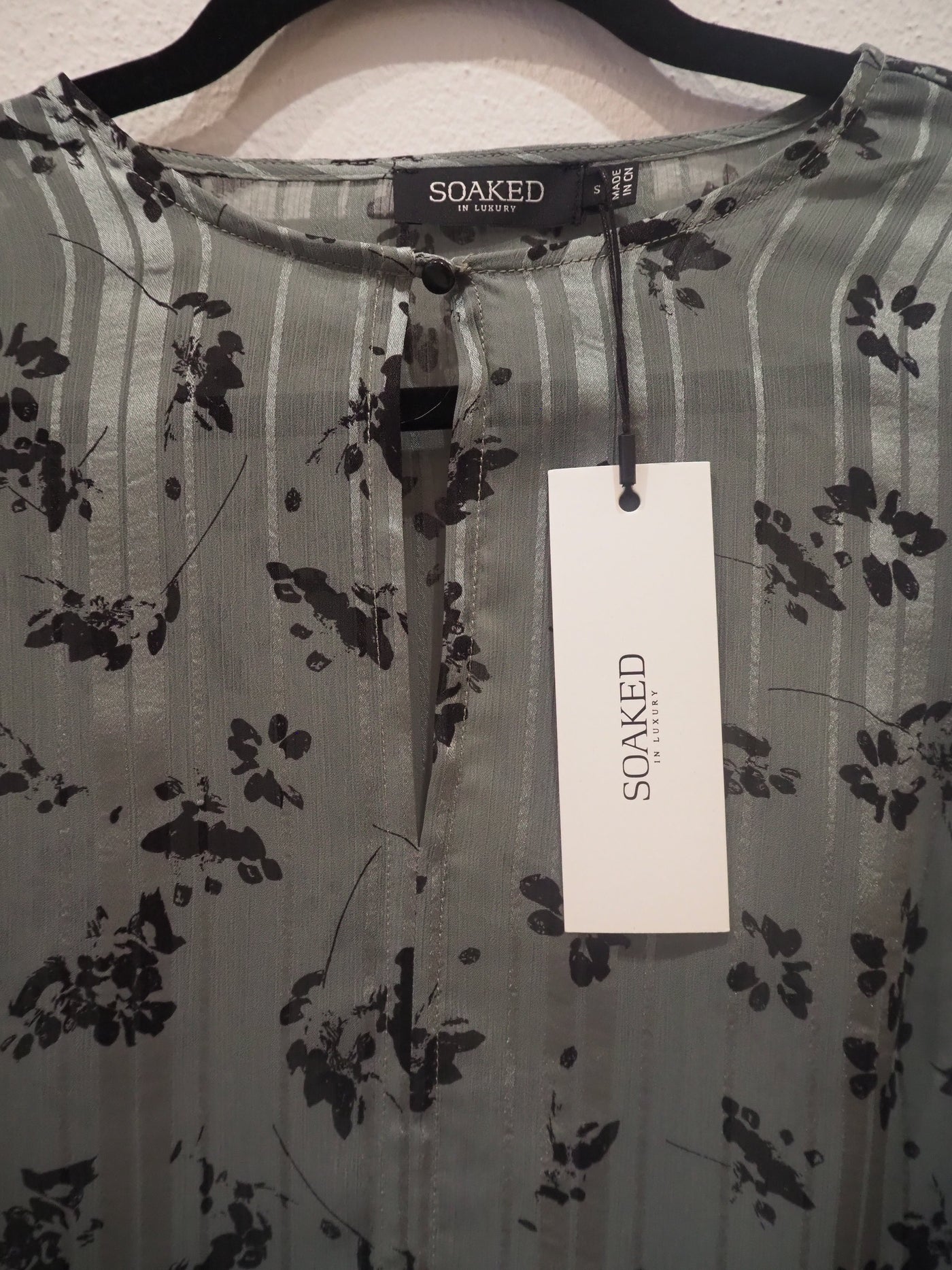 Soaked in Luxury Khaki Floral Blouse NEW RRP £60 8