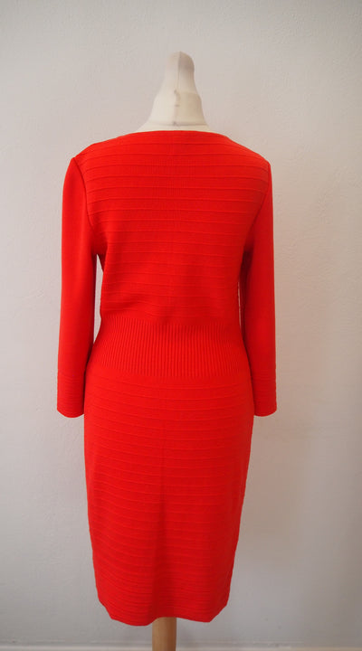 Orange Ribbed Knitted dress M