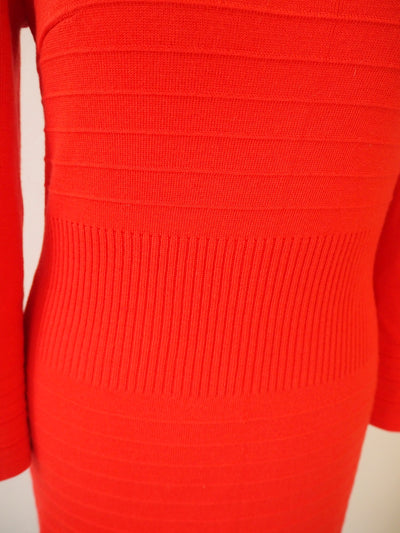 Orange Ribbed Knitted dress M