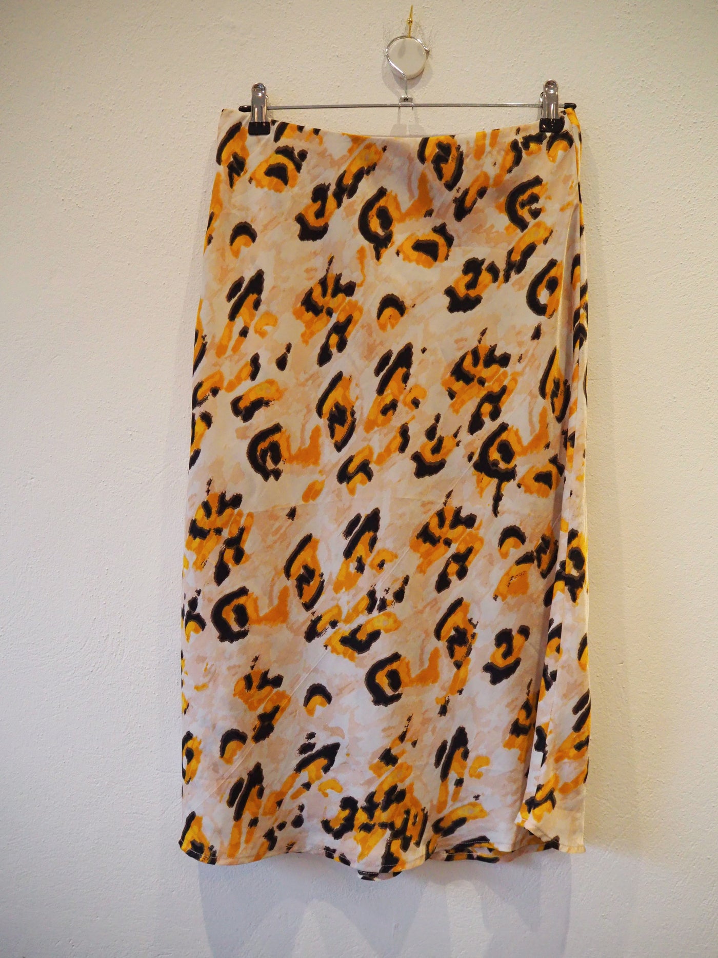 Lindex Yellow Print Skirt M