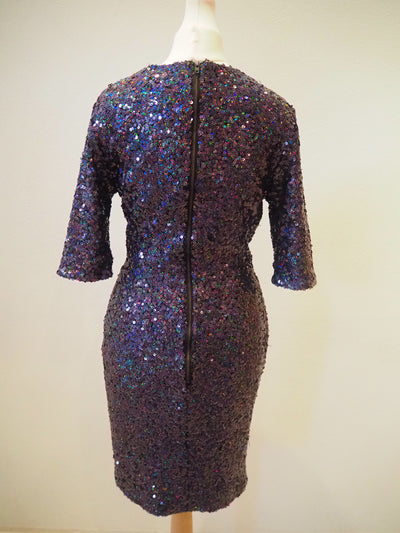French Connection Charcoal Sequin Dress 10 New with Tags