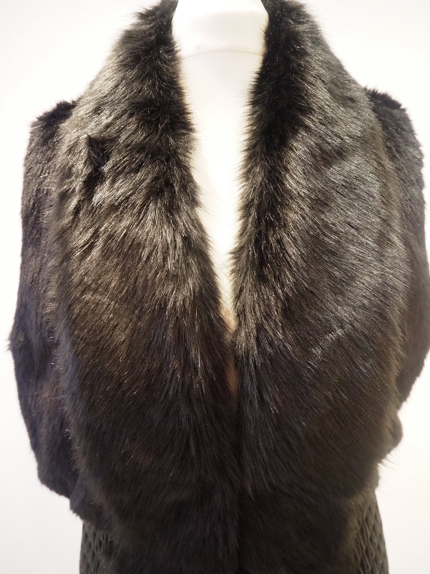 Pia Rossini Black Fur Gillet L New