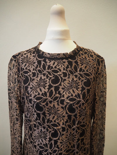 Ted Baker Black/Gold Lace Dress 2