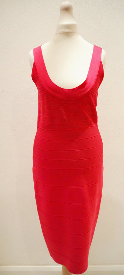 Pink Herve Leger Bodycon Dress Size Medium
