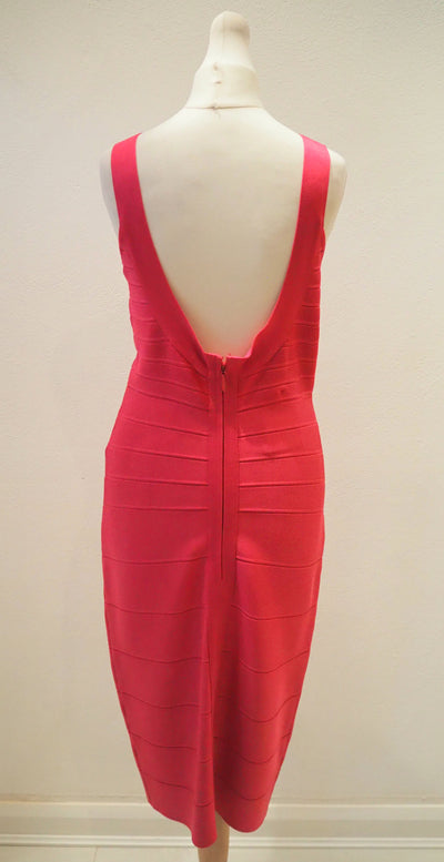 Pink Herve Leger Bodycon Dress Size Medium