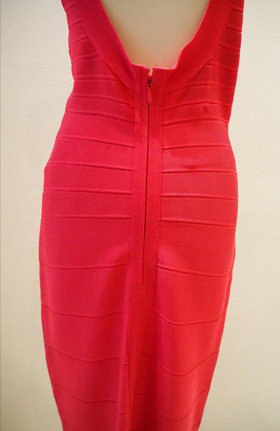 Pink Herve Leger Bodycon Dress Size Medium