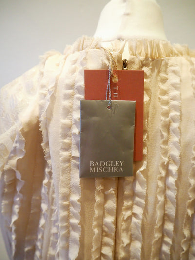 Badgley Mischka Nude Bead Dress NEW Size 10
