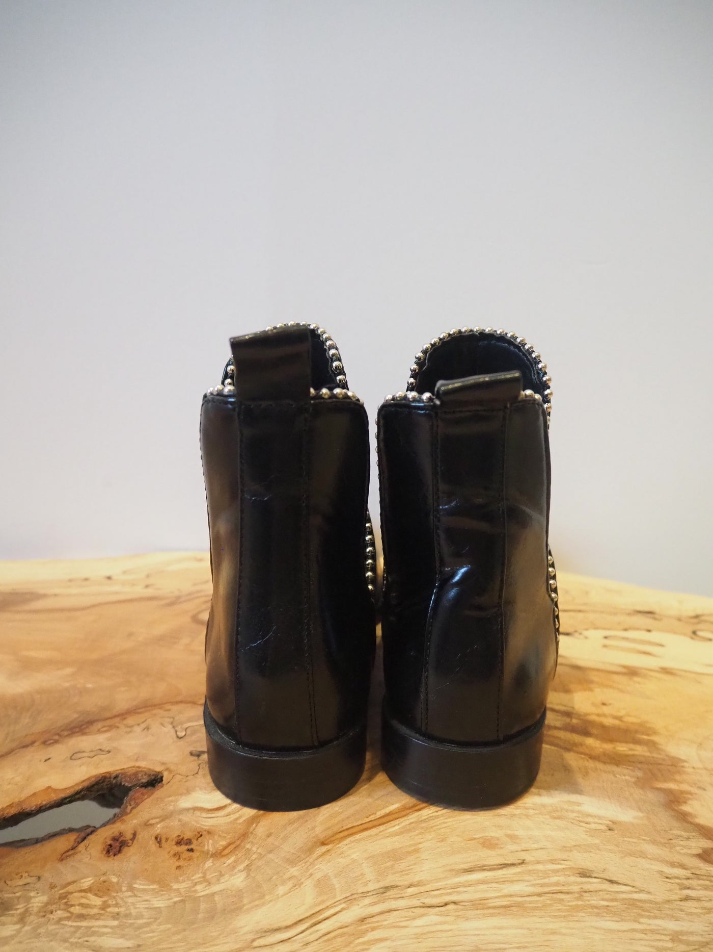 Zara Black Stud ankle boots 4