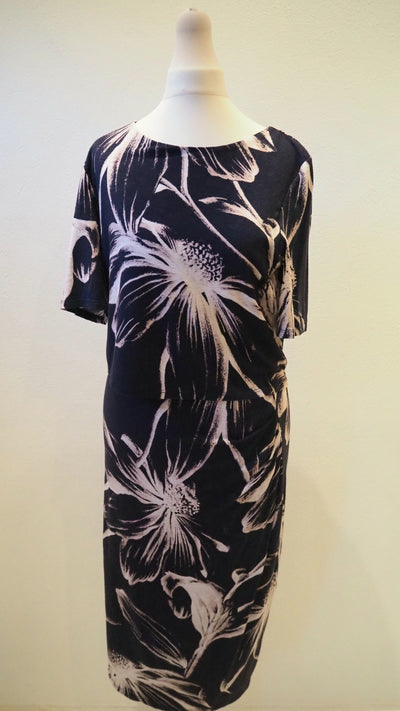 Phase eight Navy Floral layerd dress 12