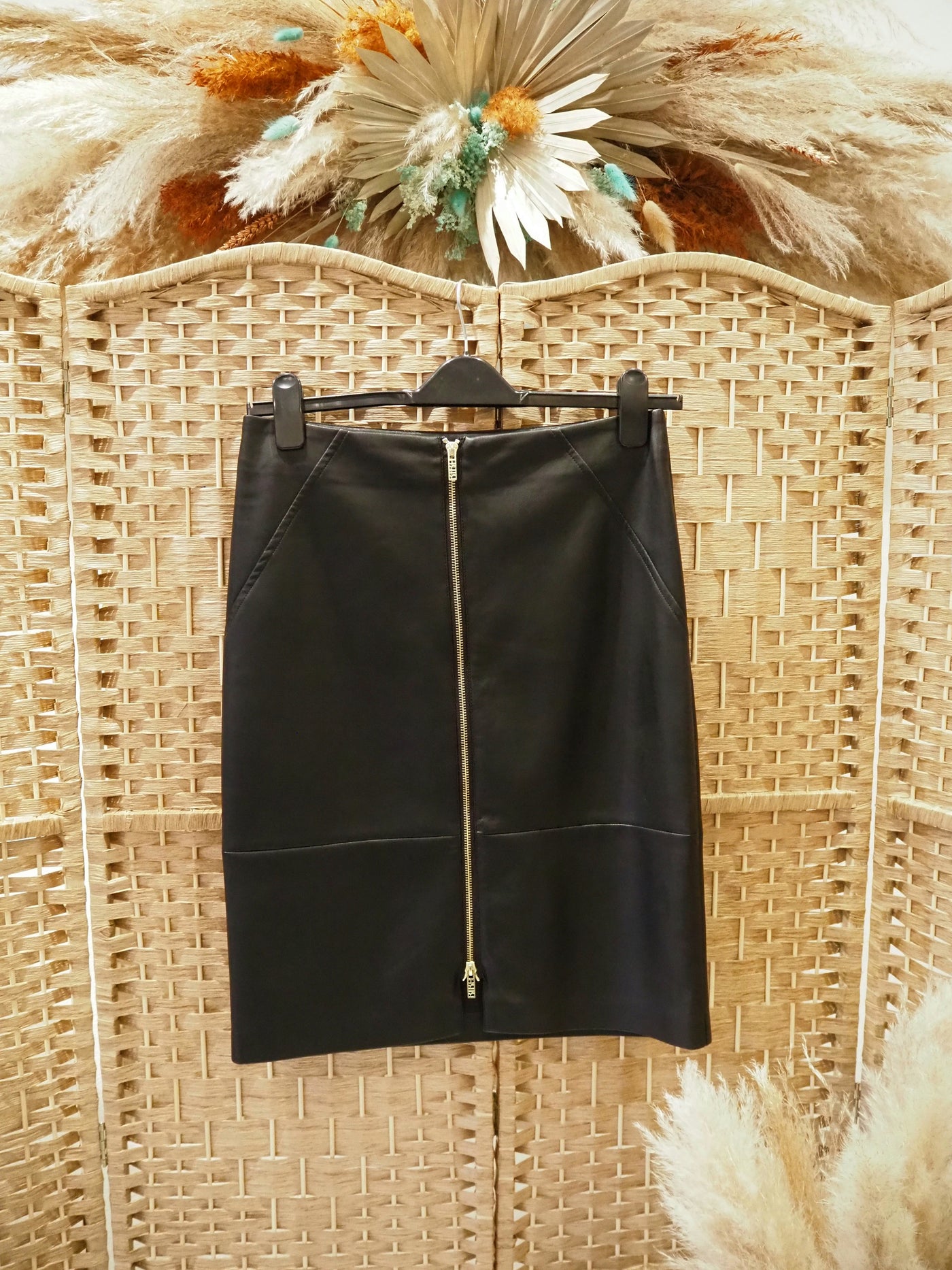 BiBa Black Leather Skirt 12