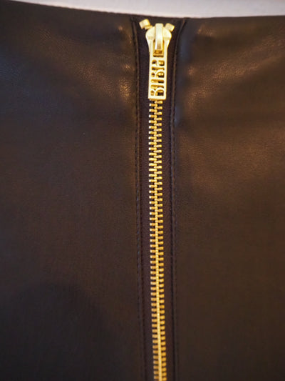 BiBa Black Leather Skirt 12