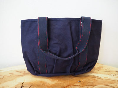 Tommy Hilfiger Navy Canvas Shopper with check purse