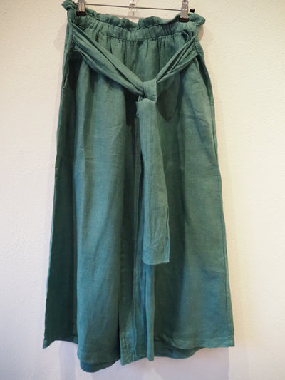 Made In Italy Green Linen Trousers 14