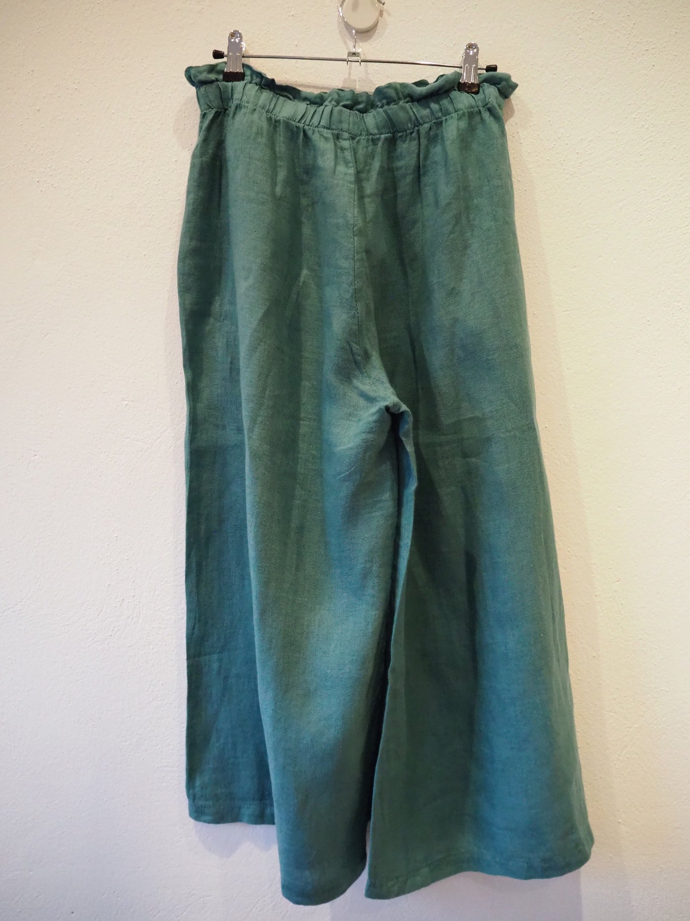 Made In Italy Green Linen Trousers 14