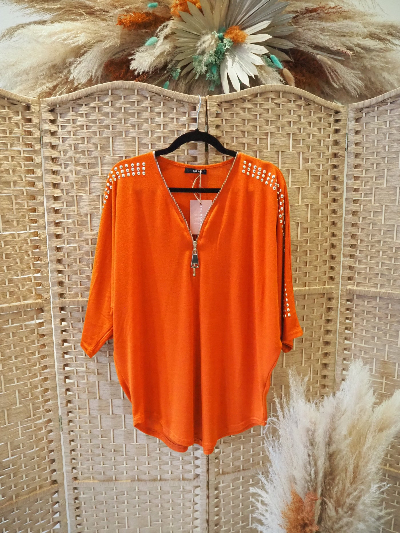 Quiz Rust studded top Size M