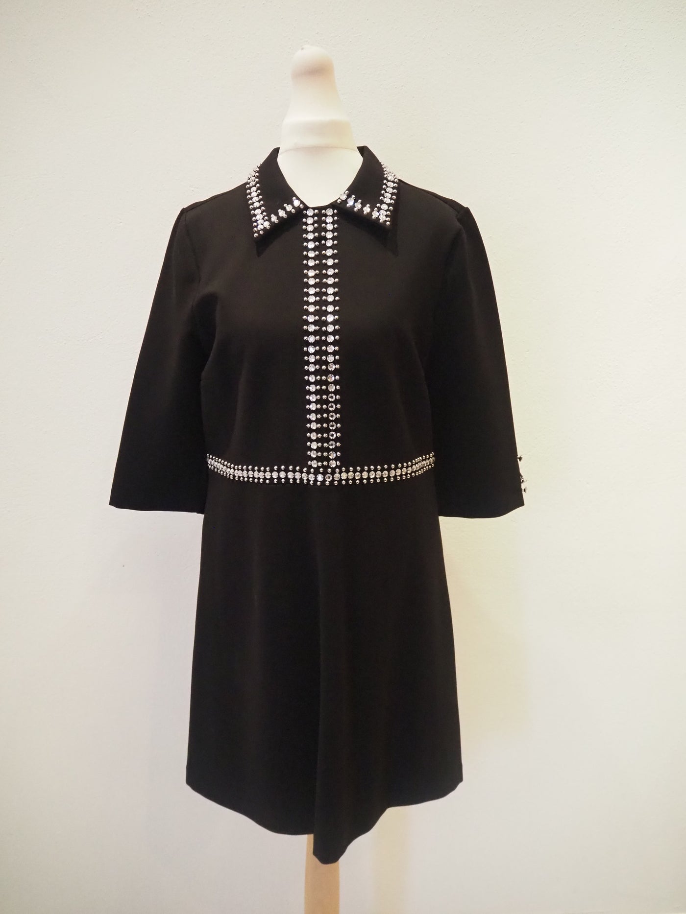 Savida Black Diamond Shift Dress Size 10