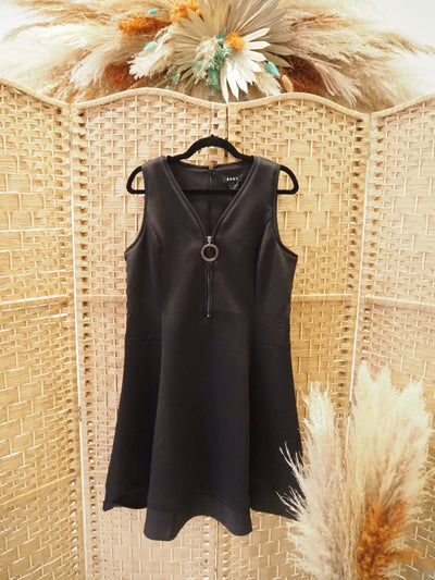 DKNY Black Skater Dress NEW 14