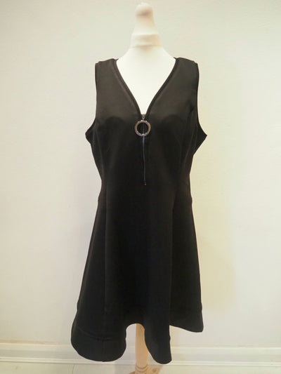 DKNY Black Skater Dress NEW 14