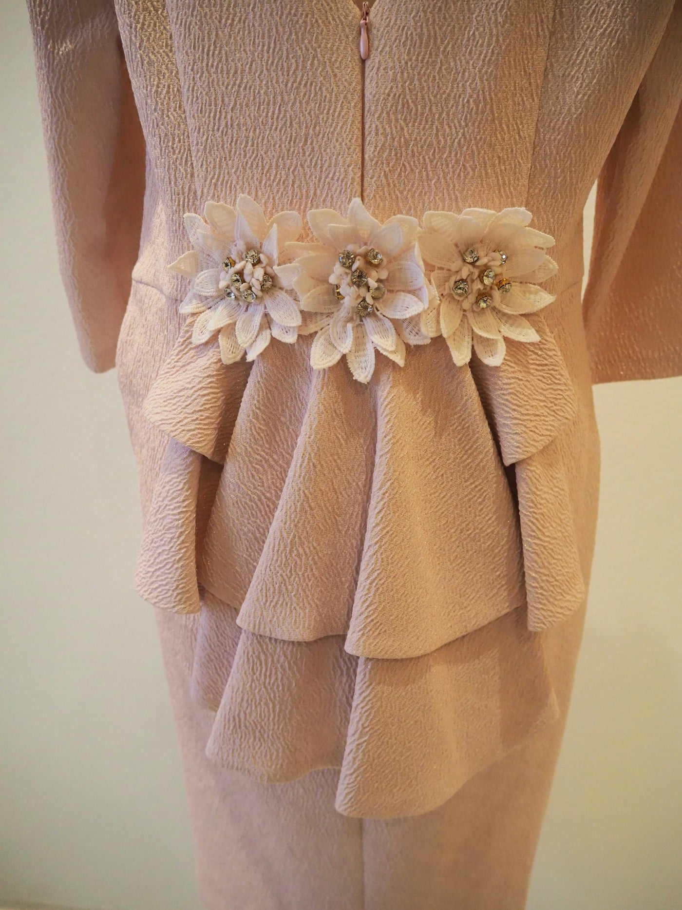 Rose Blush Dress with floral back 12