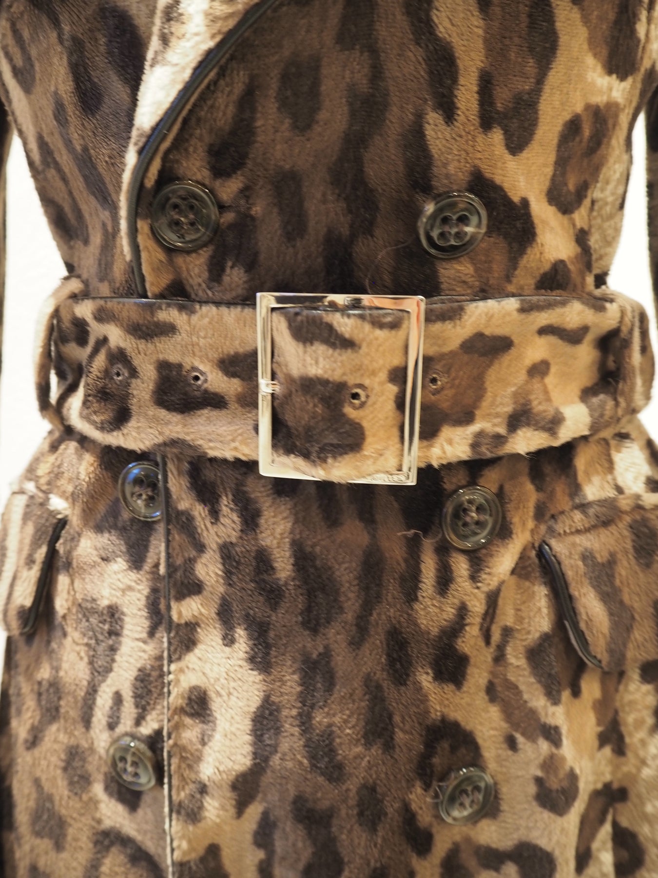 Karen millen leopard fur on sale coat