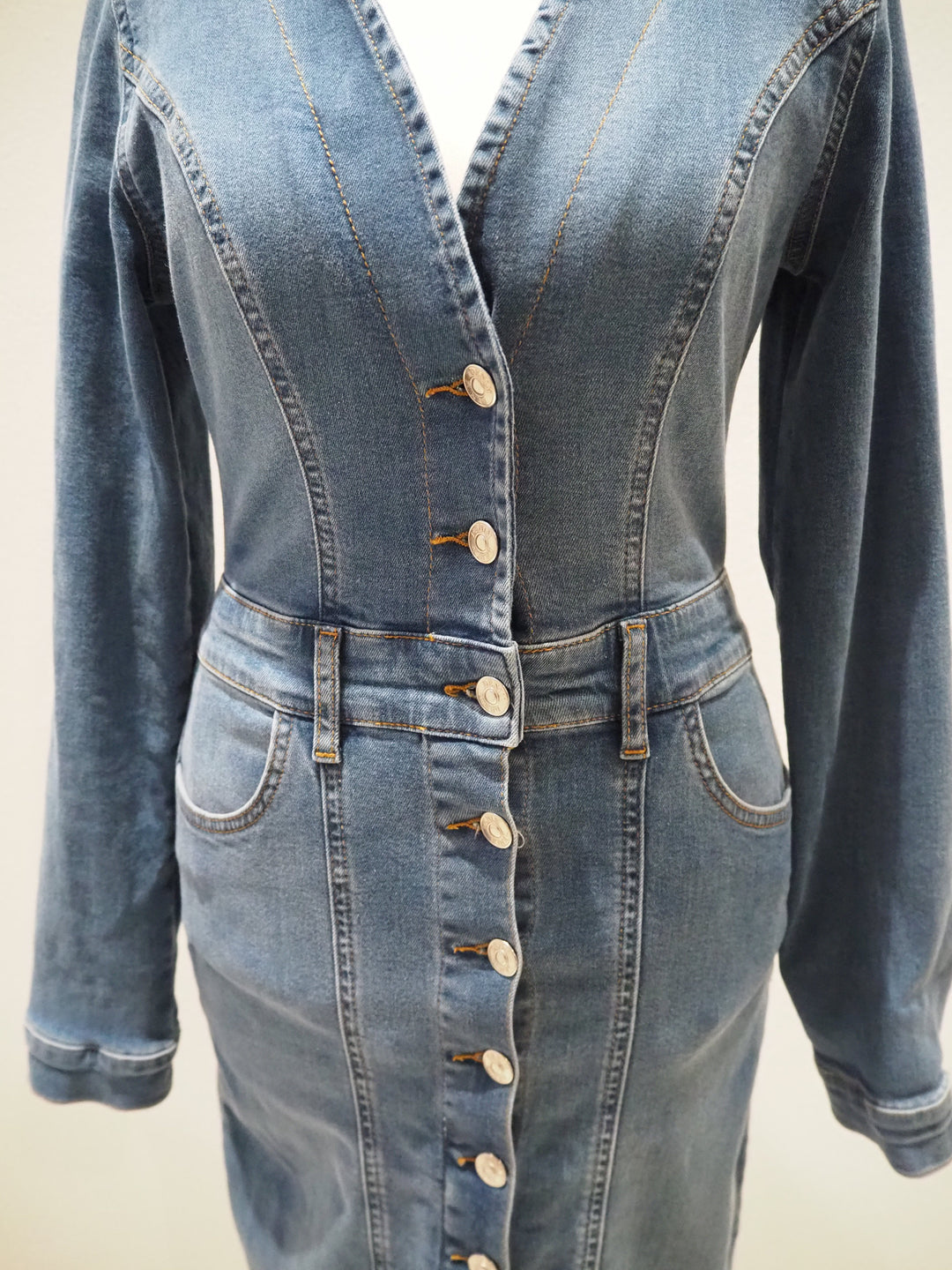 white christmas dresses Michelle Keegan Denim Dress Size 8 – The Wardrobe